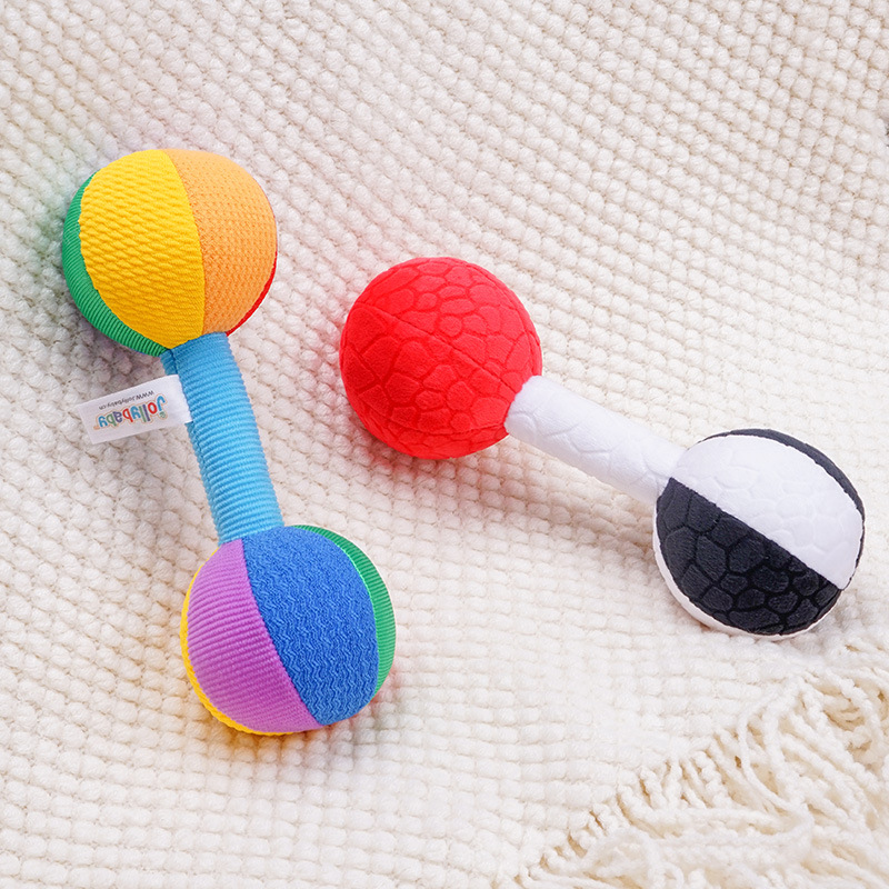 Игрушка для новорожденных Jollybaby Упражнения для захвата Успокаивающий детский гантель Фитнес-гантель погремушка оптом