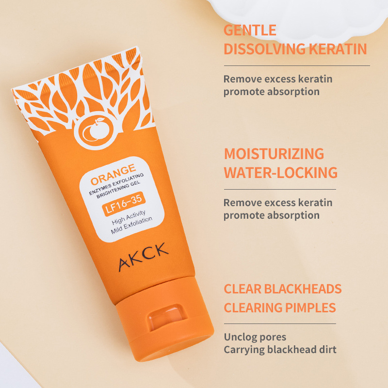 Cross Border Orange Enzyme Exfoliating Whitening Gel Facial Deep Cleansing and Moisturizing Gel Mud in stock