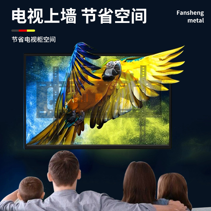 Cross-border TV rack rotating telescopic wall rack 14-120 inch display universal TV swing rack