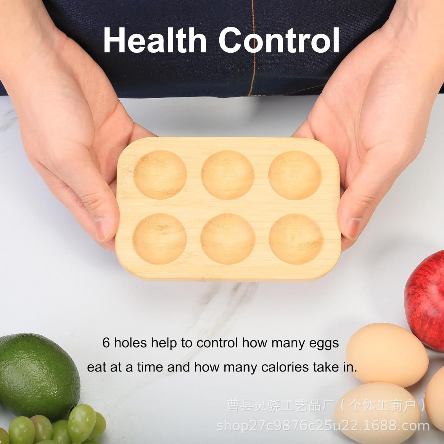 In-Stock Wooden Kitchen Egg Tray Six-Compartment Sushi Tray Breakfast Egg Holder Insulated Tray 12-Compartment Egg Tray