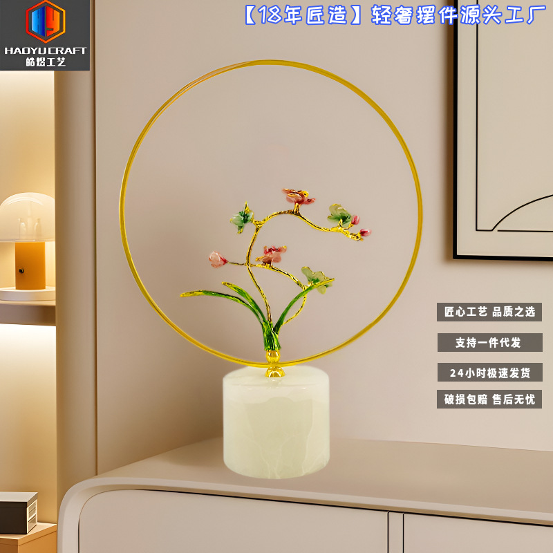 Прямые продажи с завода эмалевые сика олени домашние аксессуары латунный входной винный шкаф изделия нефритовые украшения для телевизионного шкафа