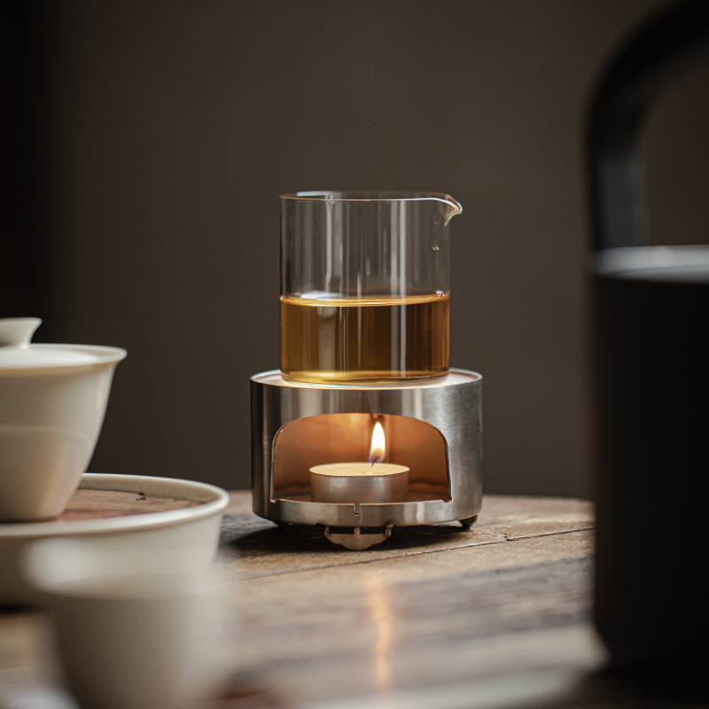 Stainless steel outdoor small tea stove tea stove tea stove candle alcohol lamp base portable stove