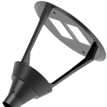 100W Column Top Light Led Outdoor Garden Light Waterproof Die-Cast Aluminum Round Area Light Pole Light Street Light