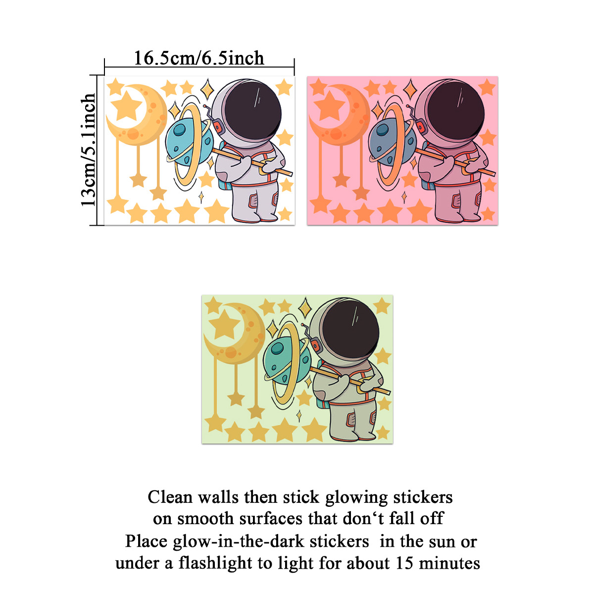 Luminous Astronaut Star Moon Switch Sticker Kidsren's Room Luminous Decorative Wall Sticker Living Room Bedroom Self-Adhesive Paper