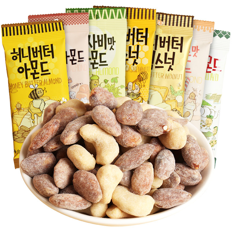 Korean Imported Tom's Farm Honey Butter Almond Mixed Nuts Cashew Almond Dried Fruit Snacks Wasabi