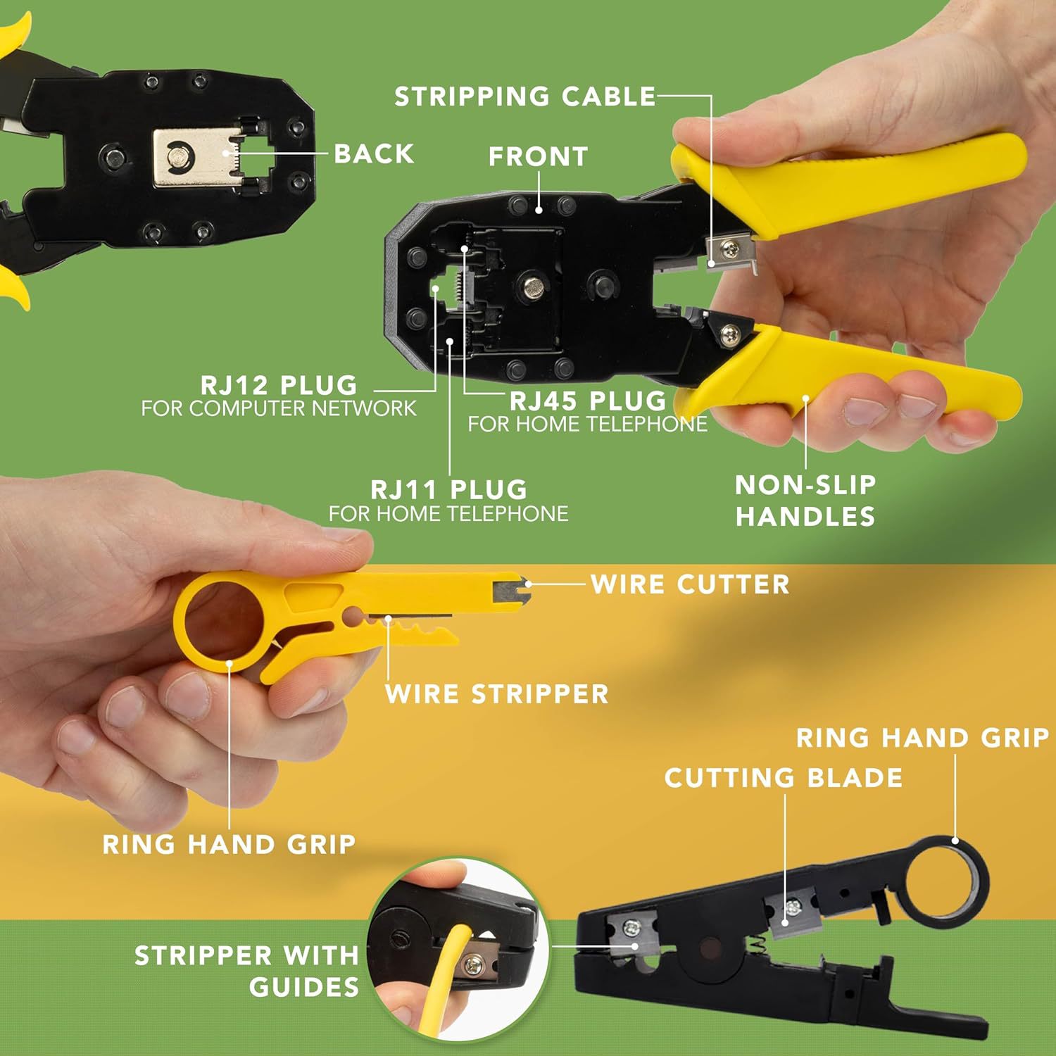 Blostm Netzwerk Werkzeug Set 9 in 1 - Installations Und Repa