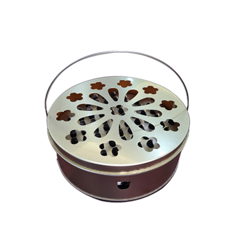 Plum Blossom with Lid Mosquito Incense Box Fireproof Anti-kick Mosquito Incense Plate with Grey Plate Mosquito Incense Plate Portable Mosquito Incense Rack Wholesale