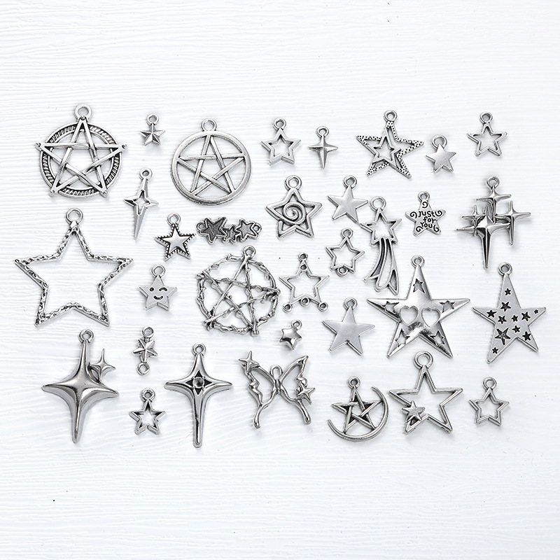 Оптовая звезда пятиконечная звезда подвеска для DIY винтажные аксессуары из цинкового сплава
