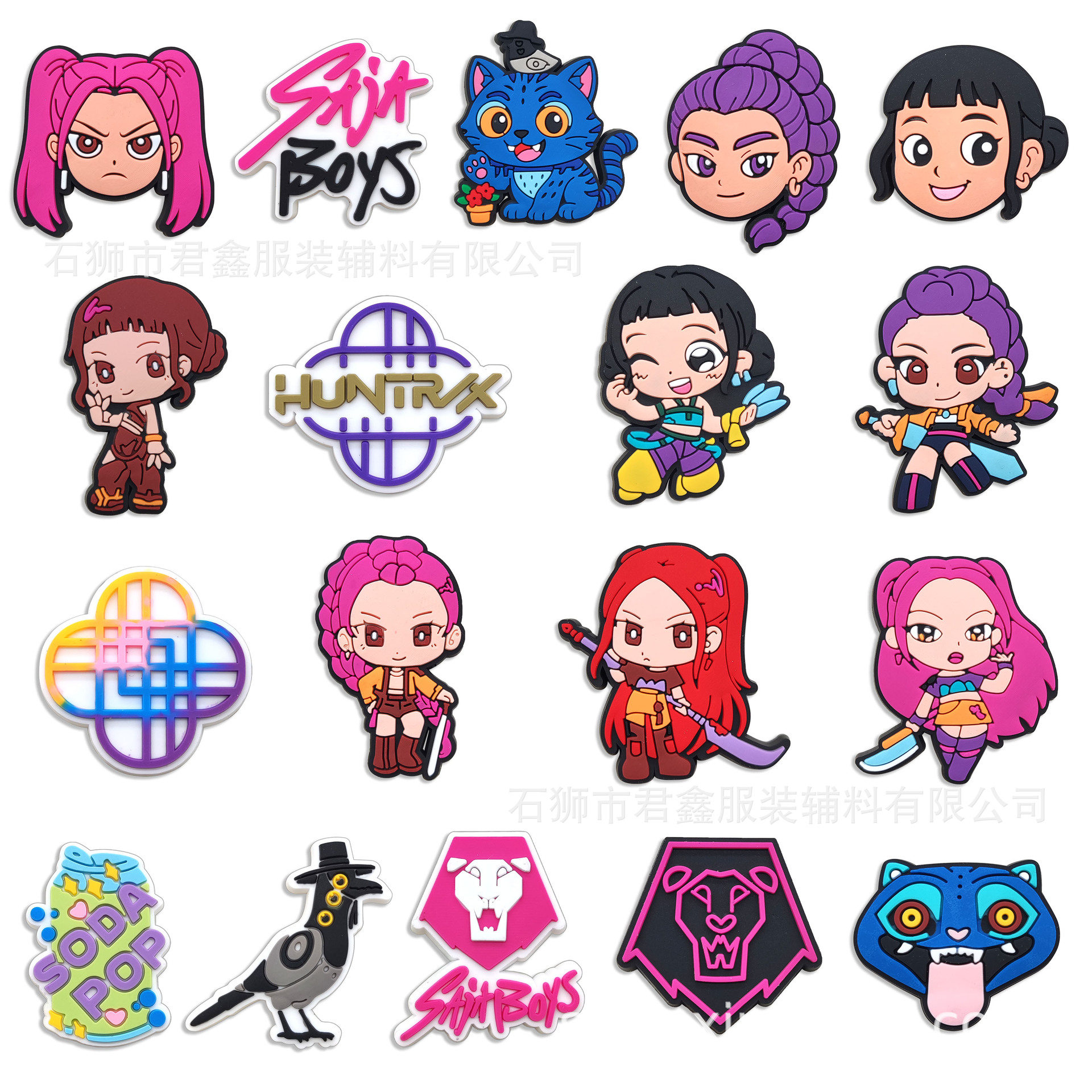 Кроссовки Kpop Demon Hunters с цветочным пряжкой, ПВХ патч, прямая продажа от производителя