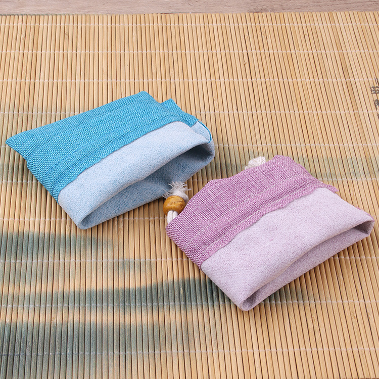 Cotton linen bag small Cup bag jewelry bag storage bag drawstring handmade brocade bag play bag plate bead bag
