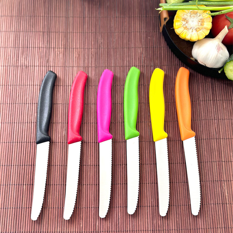 For Amazon cross-border steak knife dessert knife fruit knife tomato knife, oblique grinding blade, sharp and durable,