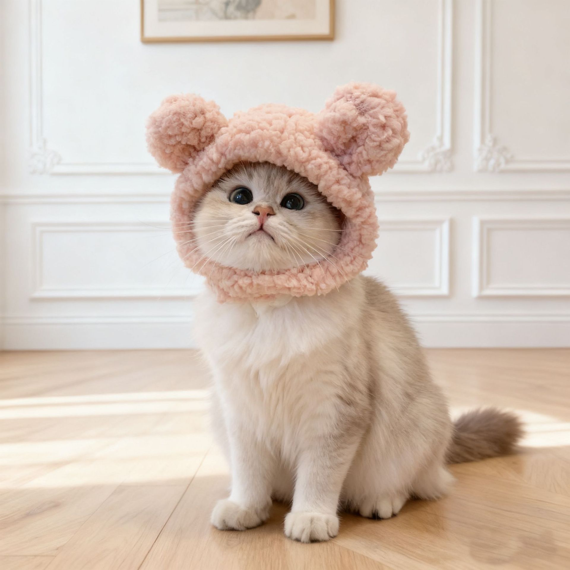 Cross-Border Pet Headgear Cute Cat Small Dog Winter Warm Headgear Headgear Cross-Dressing Hat Chicken Pet Headgear