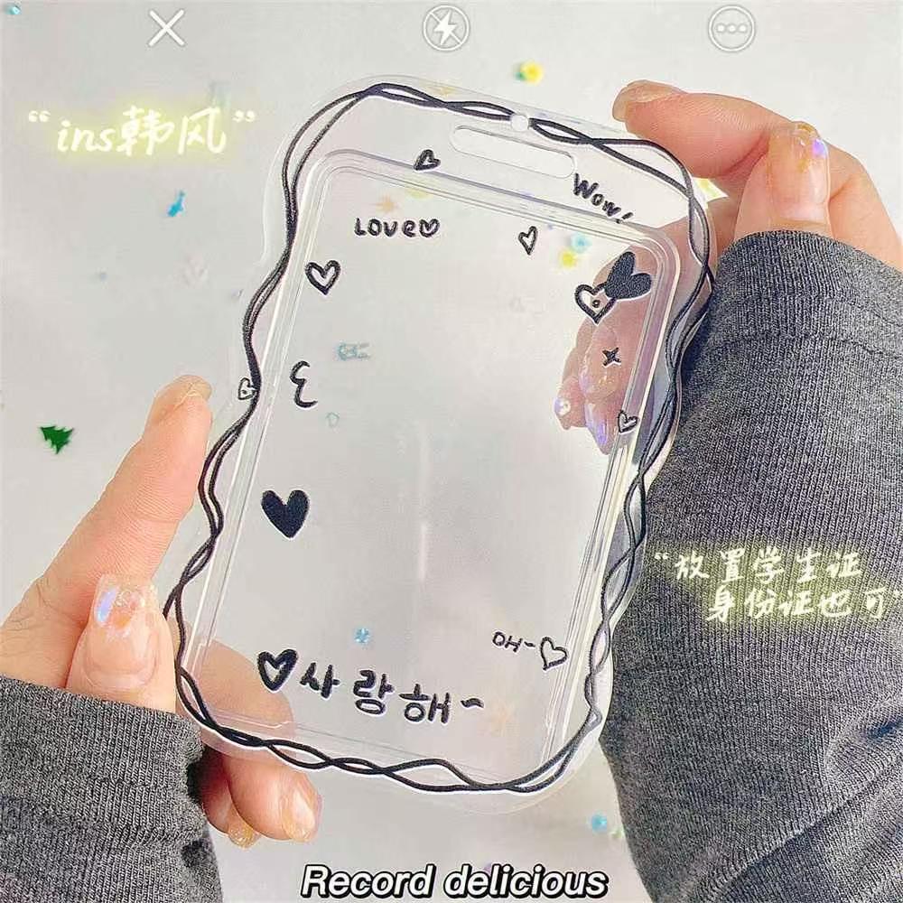 Wave Style Card Holder Wholesale Student Id Card Holder Soft Silicone Id Card Access Card Protective Cover Cute Cartoon Wave