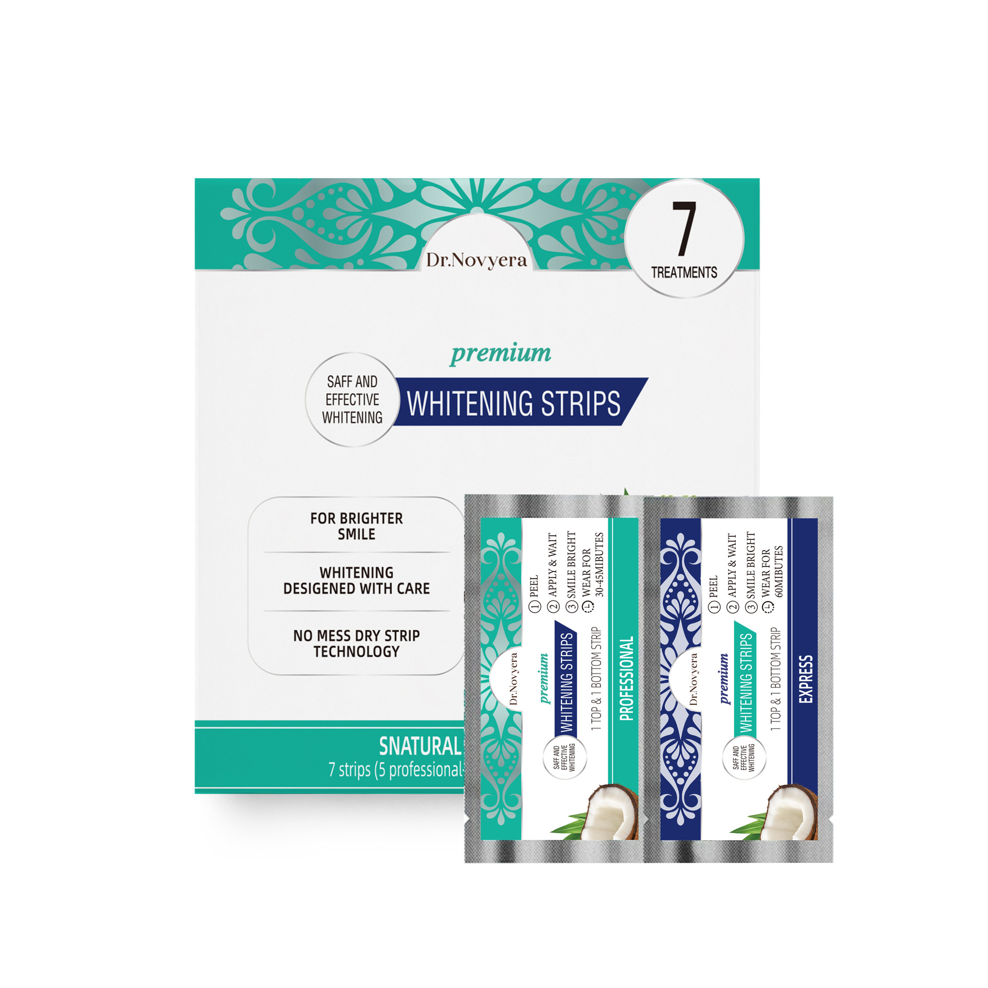 Полоски для отбеливания зубов Amazon Tk Cross-Border, кокосовое масло, 7 шт.