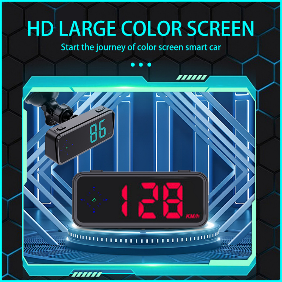2025 Cross-Border Hot Model V12 Colorful Car Speed Display Hud All-In-One Machine Can Be Worn on Motorcycles/Rossing