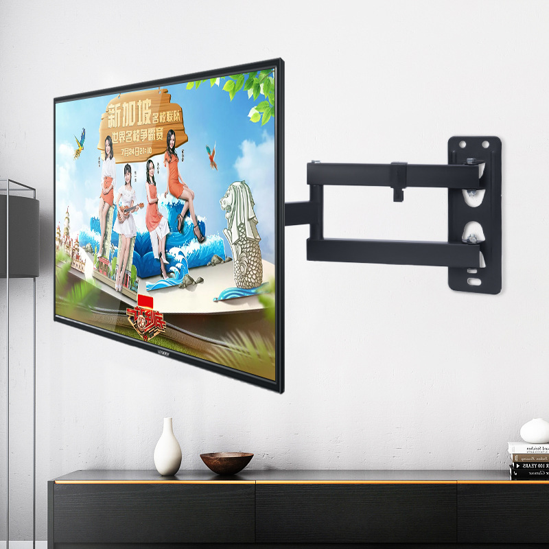 Universal wall-mounted TV rack 17-42 inch TV bracket wall-mounted retractable monitor bracket
