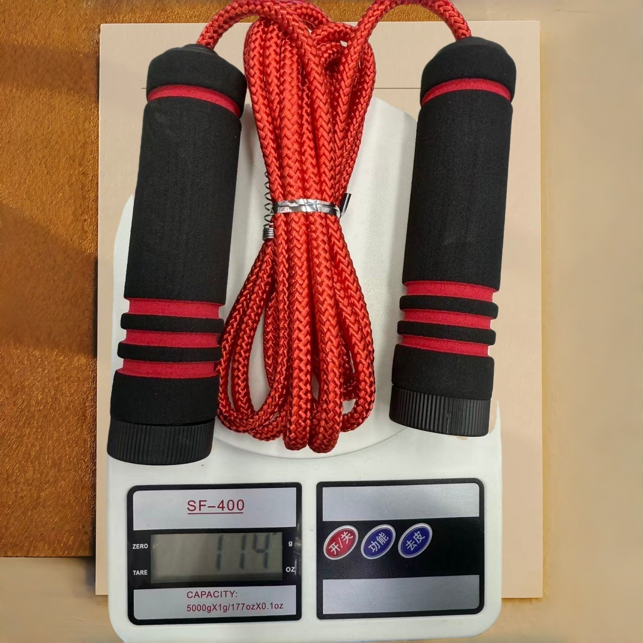 Fitness and Fat Loss Exercise Special Student High School Entrance Examination Adult Training High-Density Sponge Handle Cotton Rubber Rope High School Entrance Examination Skipping Rope