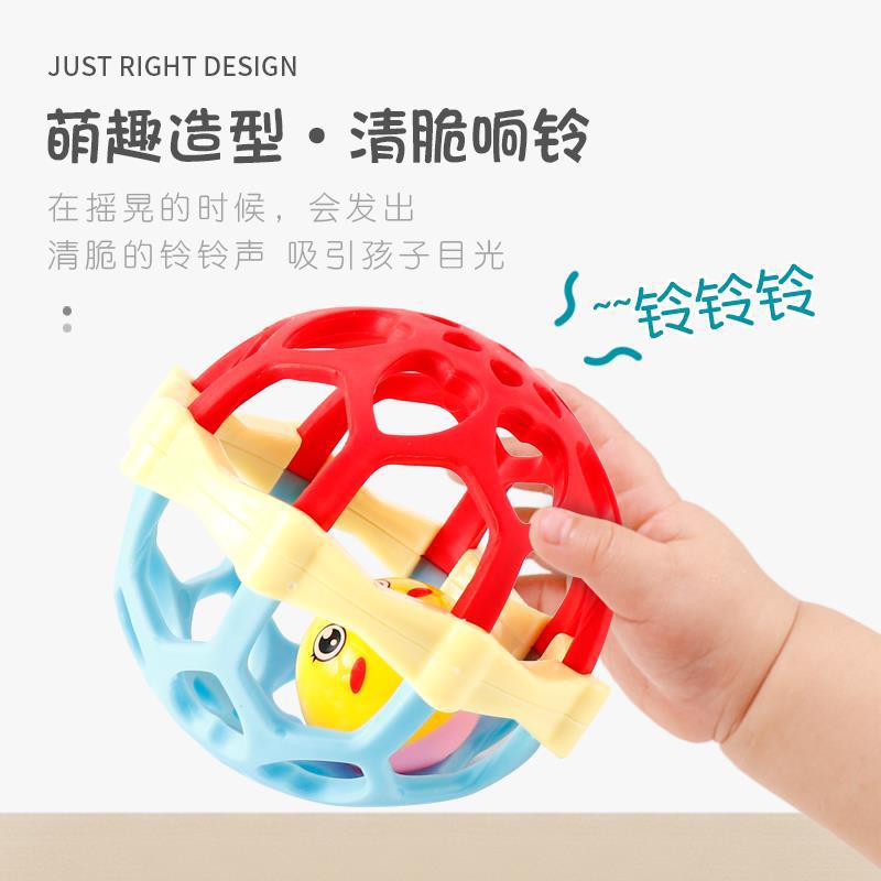 Hong Kong Bixiong puzzle soft rubber hand ball sound color grip learning crawling baby baby toy 0-1 years old