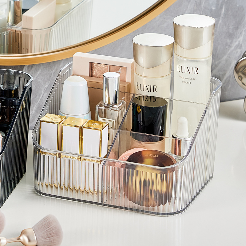 Light Luxury Cosmetics Storage Box Desktop Lipstick Perfume Skin Care Product Storage Rack Eye Shadow Box Lipstick Dressing Table Storage