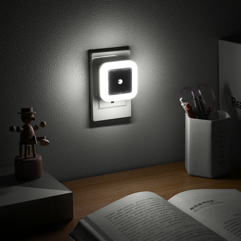 Square LED Smart Induction Night Light Bedside Corridor Hall Bedroom Night Light