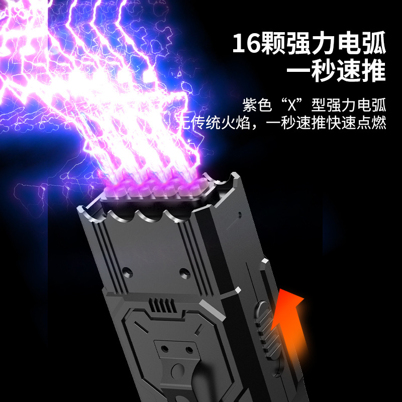 Portable Arc Flashlight for Girls Self-Defense Bright Flashlight Anti-Peeping Infrared Sawtooth Attack Head Flashlight