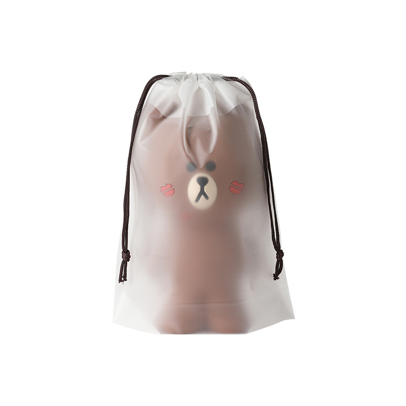 pe frosted children's toy storage bag travel shoes packaging bag classification transparent drawstring drawstring bag manufacturer
