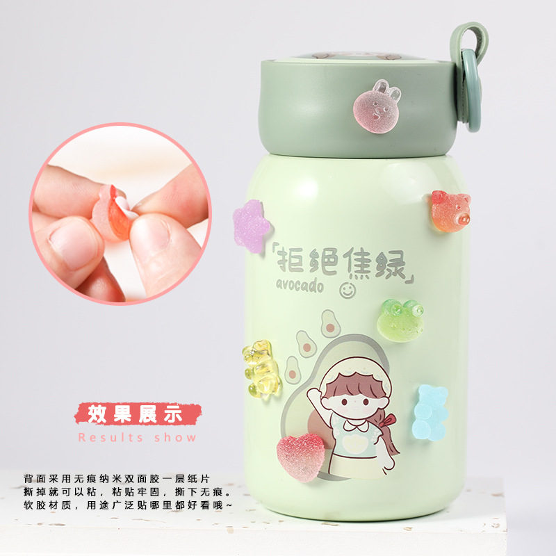 Water Cup 3d three-dimensional stickers candy series cute thermos cup stickers resin accessories mixed mobile phone shell refrigerator stickers