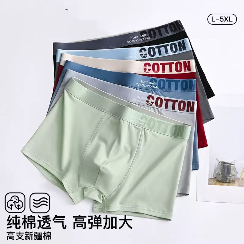 Мужские трусы новый стиль, хлопковые большие размеры, свободные боксеры, удобные, дышащие, оптовая продажа