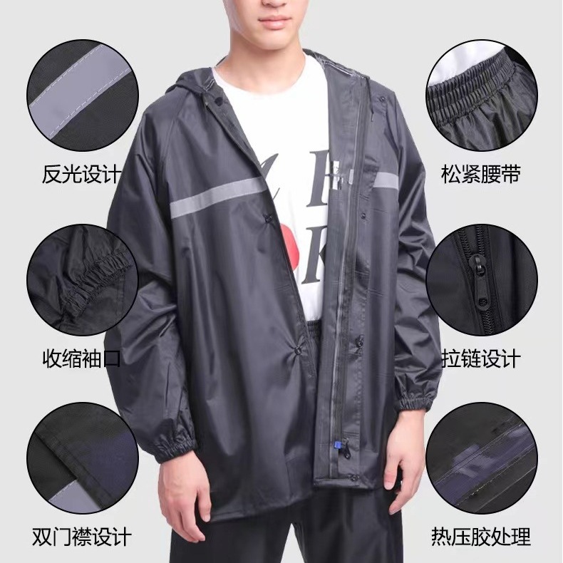 Прямые продажи оксфордского плаща и дождевых штанов комплект для взрослых защиты на строительной площадке полностью водонепроницаемый