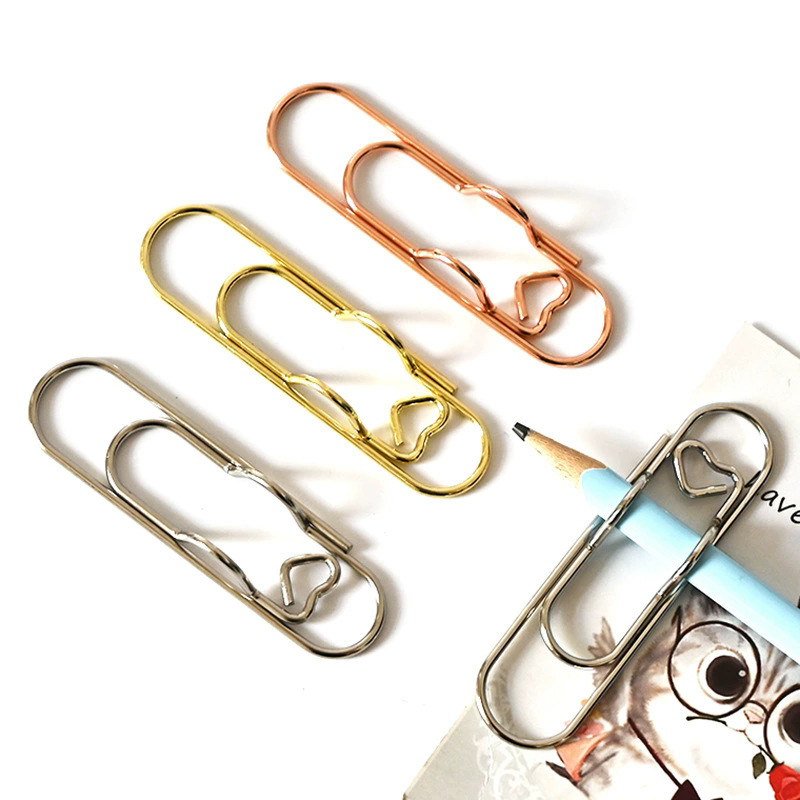Cross-border metal love pen clip paper clip wholesale cultural hand account heart-shaped pen buckle writing holder pen clip pen hanging