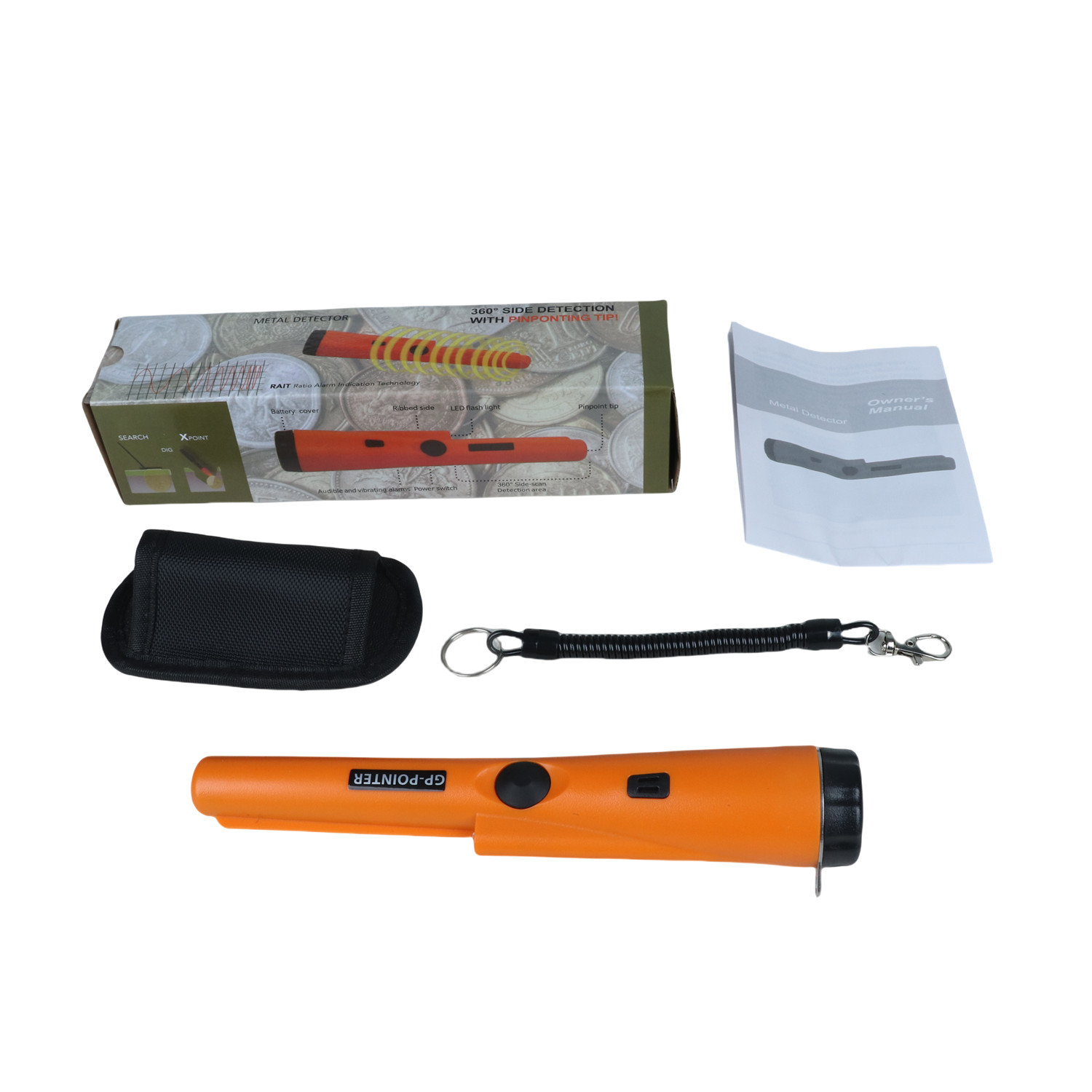 Hot-selling handheld metal detector security inspection positioning rod a variety of colors can be selected