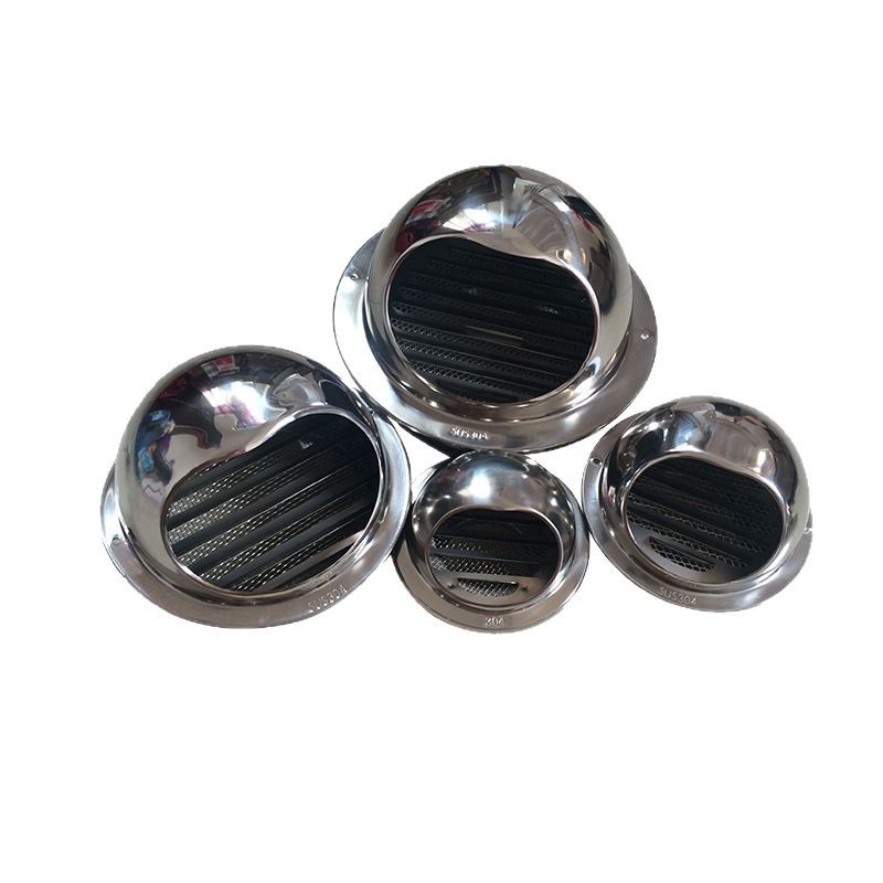 Outdoor 304 Stainless Steel Exhaust Hood Rainproof and Insect-proof Exterior Wall Vent 201 Vent Cap Outlet Pipe Cover