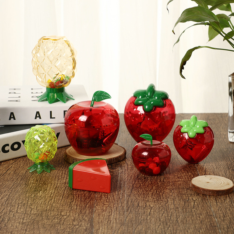 Fruit Ornaments Decorative Ball Apple Pineapple Plastic Crafts Shopping Mall Festival Decorative Box Gift Candy Box