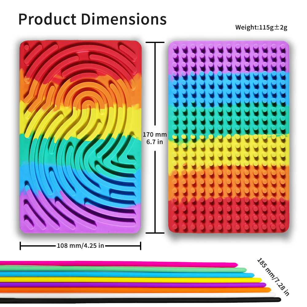Cross-Border Hot-Selling Sensory Activity Board Silicone Sensory Activity Board Kidsren's Educational and Stress-Relieving Toys