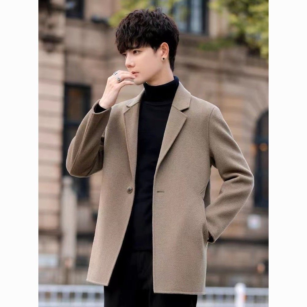 Winter Niche Suit Tops for Men, Thickeneded Jackets, Korean Style Loose Non-Cashmere High-End Suits for Men