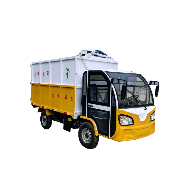 Electric Three-Wheel Bucket Garbage Truck Self-Loading and Unloading Community Sanitation Garbage Removal Truck Street Garbage Transport Truck
