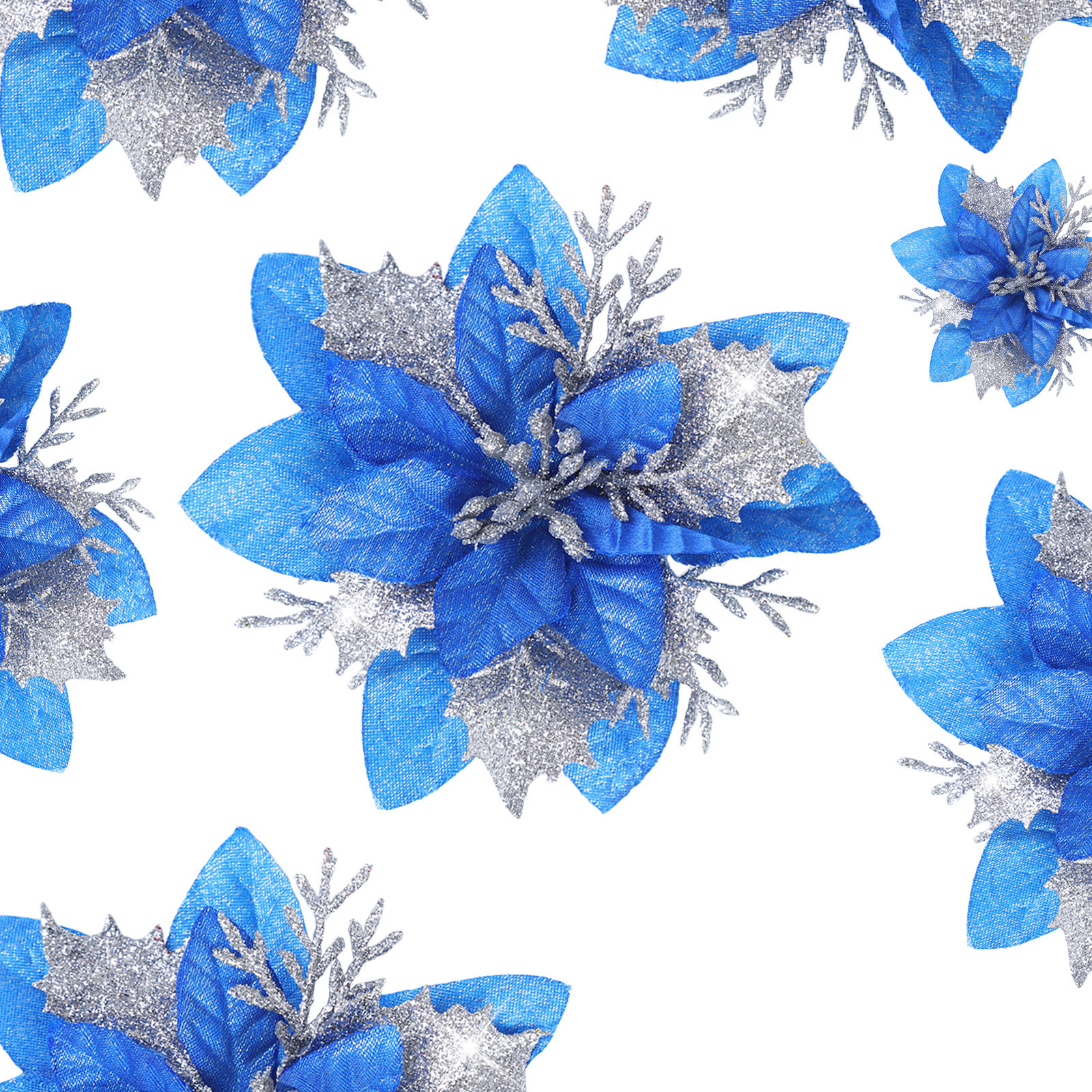 New Sequin Glitter Onion Powder Artificial Christmas Flower Christmas Tree Hanging Ornaments Handmade DIY Decorations