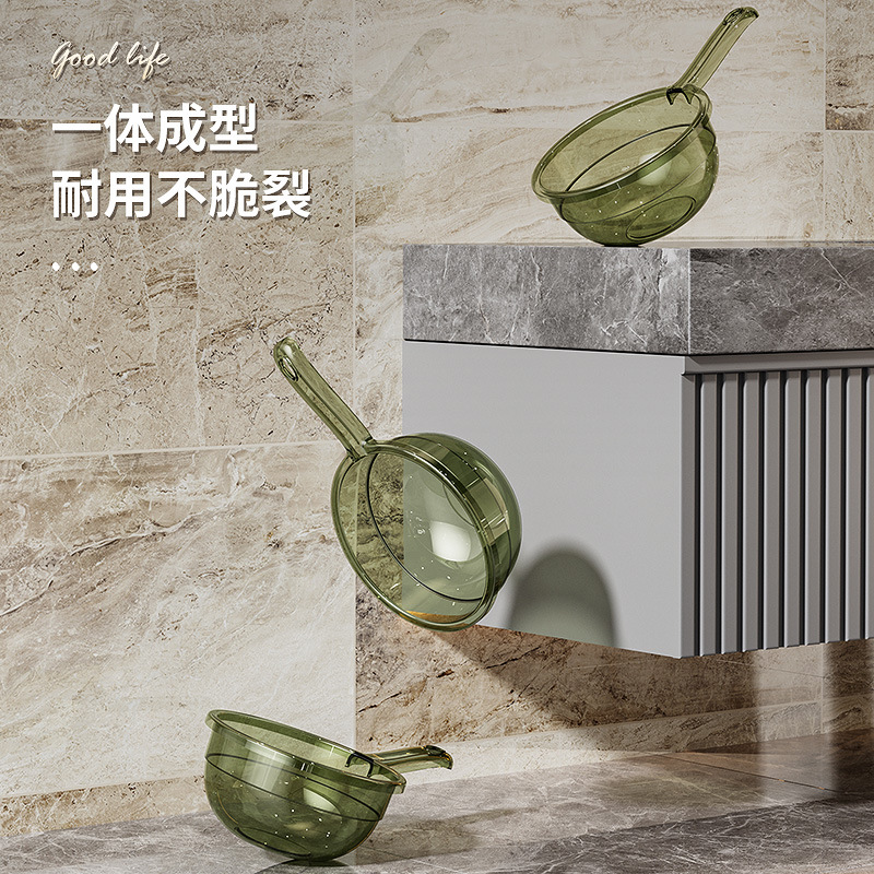 Household Plastic Water Scoop Kitchen Thickened Transparent Water Spoon Hangable Plastic Water Spoon Bathroom Bath Large Shampoo Spoon