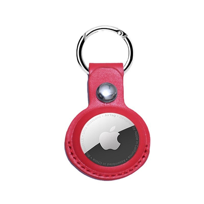 Cross-Border Popular Model Suitable for Apple Airtag Positioning Tracking Anti-Lost Device Keychain Protective Leather Case Keychain