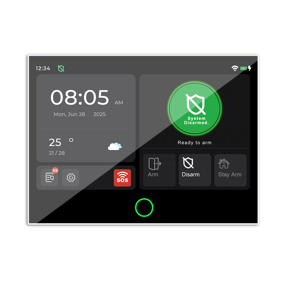 Wholesale Foreign Trade Hot Selling 7inch Full Touch Screen Alarm Host Wifi 4g Dual Network Alarm Fsk Long Distance Transmission