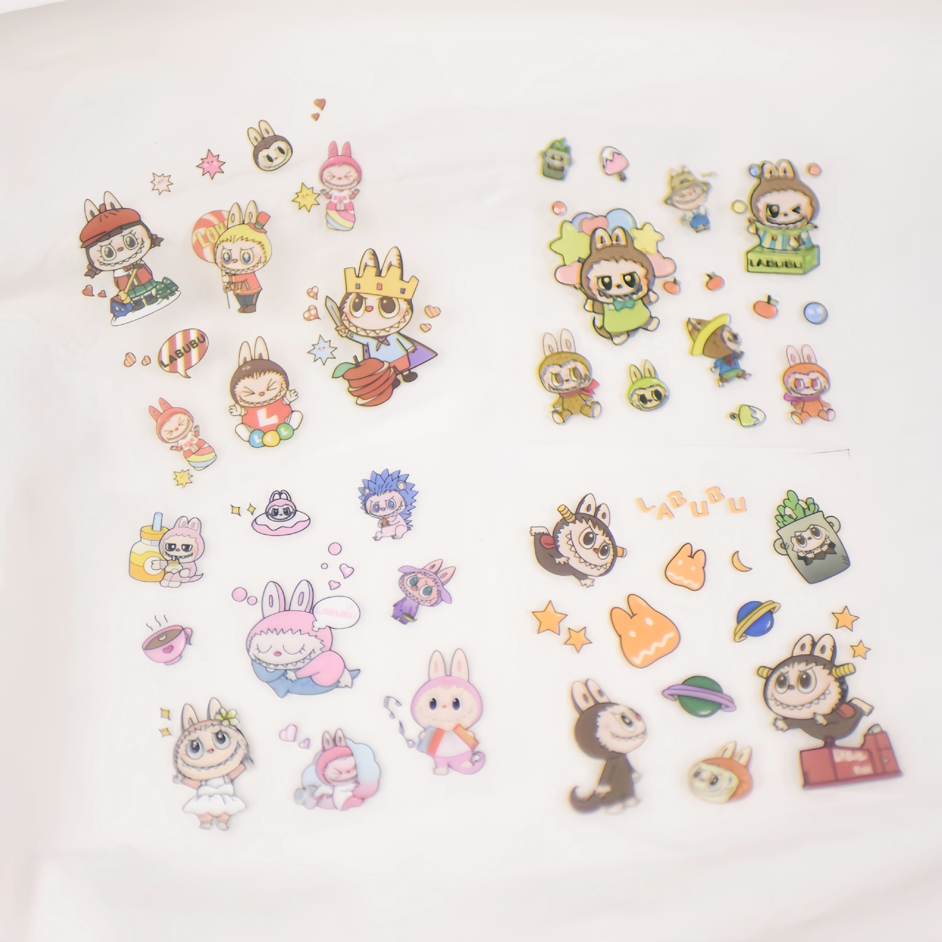 Наклейка на руку LABUB с милым мультяшным дизайном, креативная наклейка для детей, ПВХ, опциональная наклейка для DIY