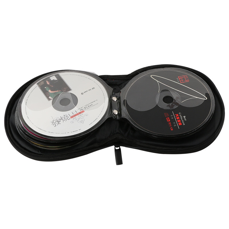Car CD Bag Storage Disc Storage Box Large Capacity Oxford Cloth Car CD Bag Board Household Car Round Disc Bag