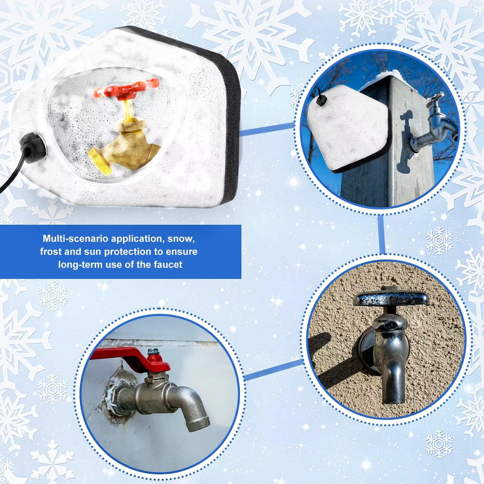 Outdoor Winter foam faucet anti-freezing protective cover anti-icing thermal insulation maintenance tube protective cover thermal protective cover