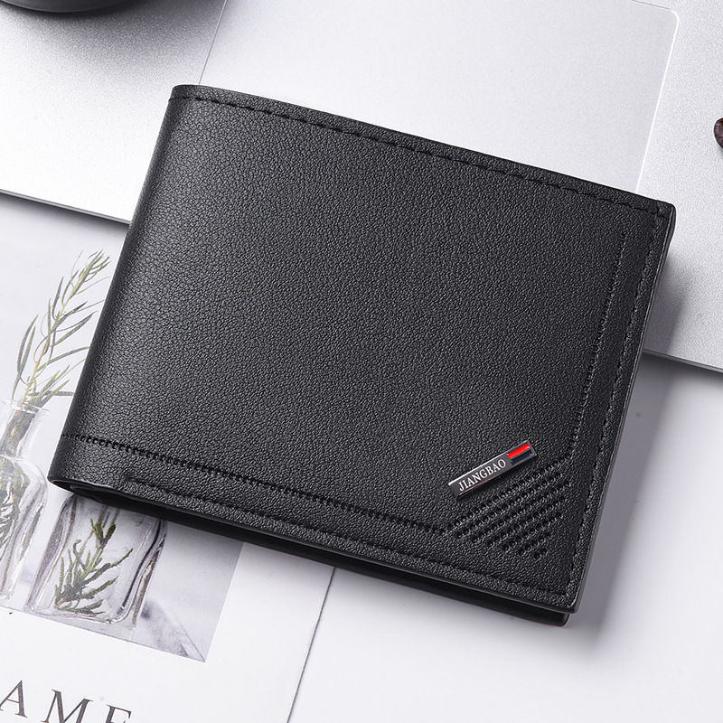 Новый короткий мужской кошелек молодежный модный тонкий с несколькими слотами для карт большой емкости горизонтальный бизнес мягкий кошелек