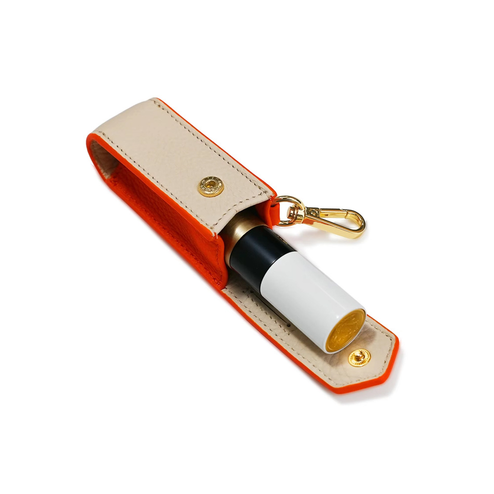 Custom Pu Leather Perfume Atomizer Case with Gold Clip Travel Spray Holder Compact Lipstick Pouch Portable Lipstick