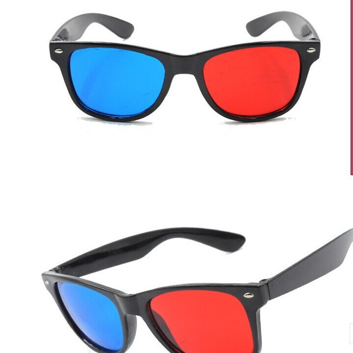 2024m Nail Style Red and Blue 3D Glasses Stereo Glasses Factory Direct Sales Export European and American 2140m Nailed Red and Blue Glasses