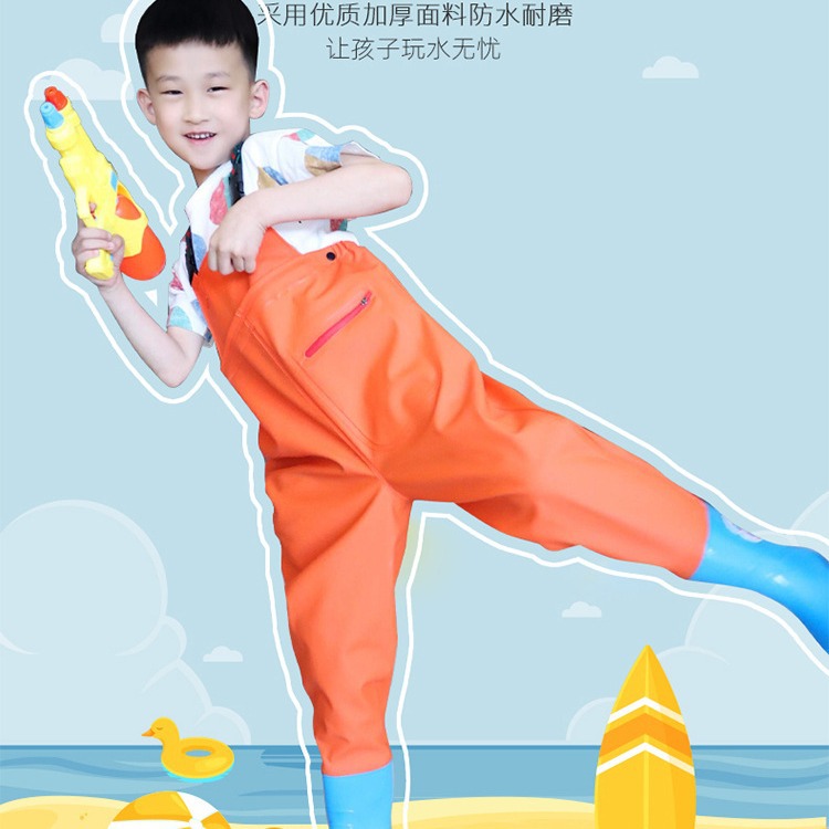 Children's underwater jumpsuit to catch fish men and women's beach rain boots pants full waterproof clothes water boots