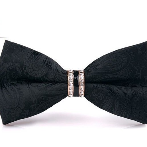 Rhinestone British Men's Bow Tie Men's Dress Wedding Tie Korean Double Groom Tie Fashion