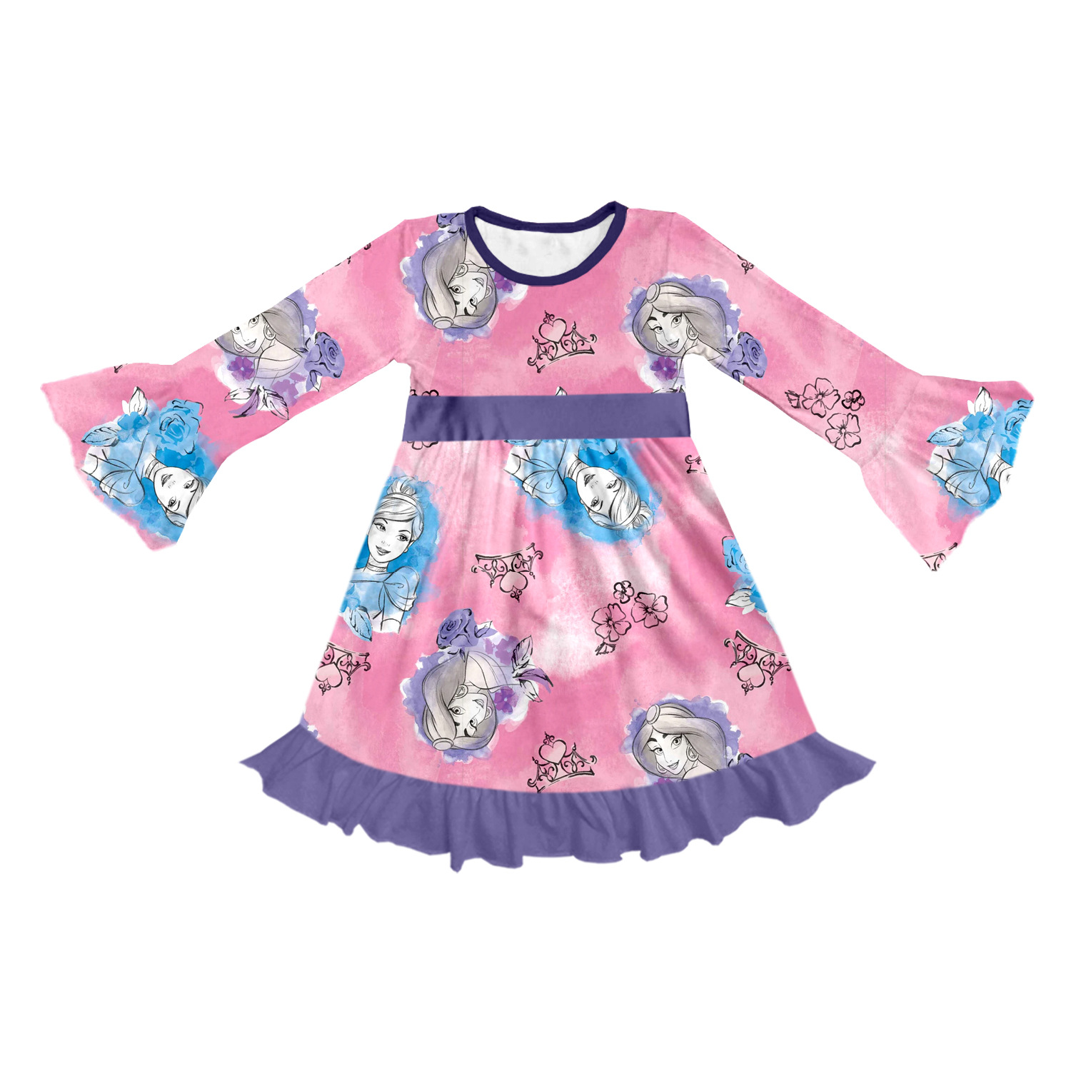 Boutique Foreign Trade Children's Clothing Printed Children's Cute Creative Customized Autumn Nightgown
