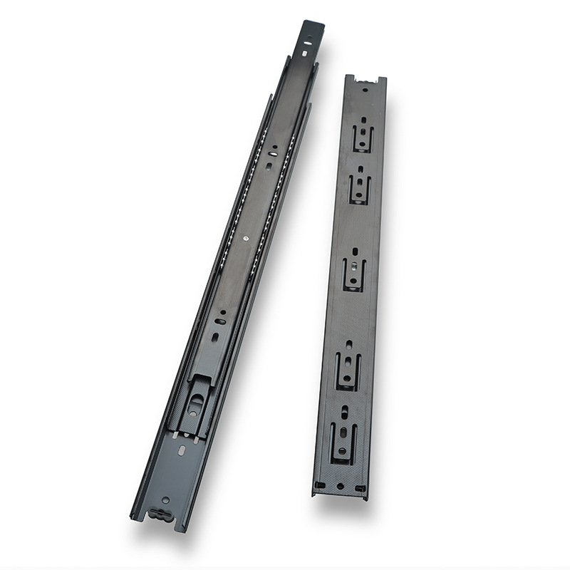 Wholesale 35 wide steel ball slide rail Mute Slide pull smooth three-section slide rail thickened drawer slide rail